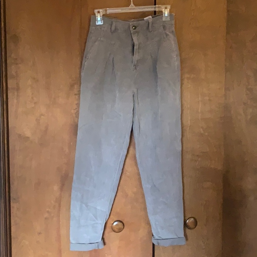 Grey Corduroy Mom Jeans